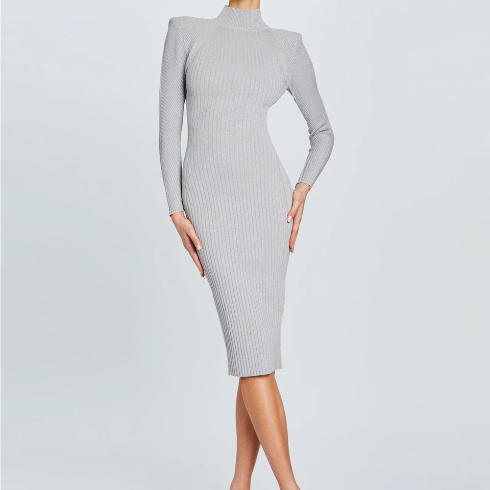 Retrofête Aylin Dress Silver Grey XS